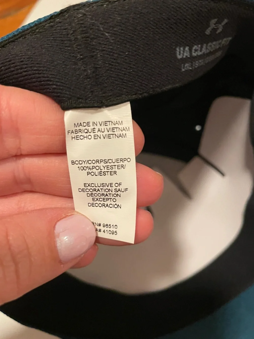 Under Armour Men’s Teal Performance Cap & White Logo Fitted Cap Size L/XL - Picture 5 of 5